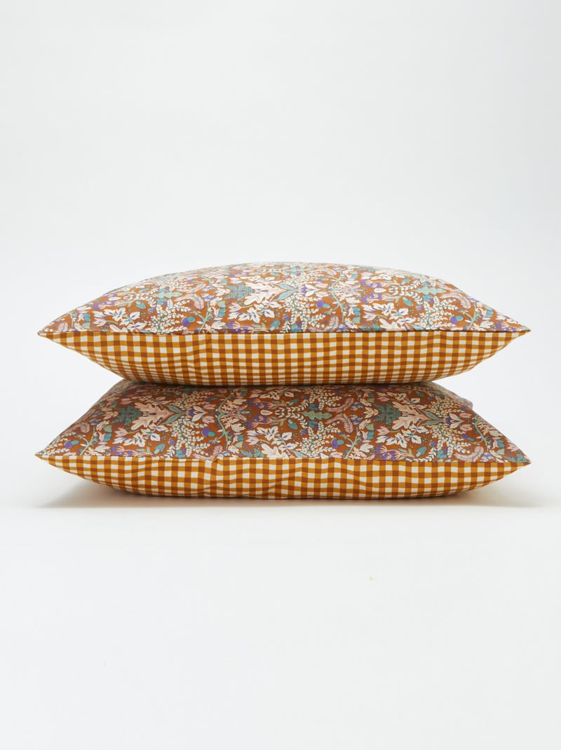 Capa de edredão + fronha de casal (240 x 220cm) em algodão - Kiabi Home VERDE - Kiabi