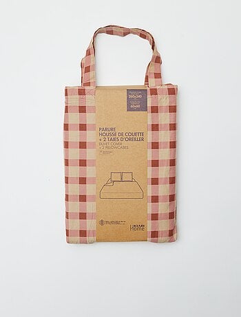 Capa de edredão + fronha de casal (260 x 240 cm) de algodão - Kiabi Home