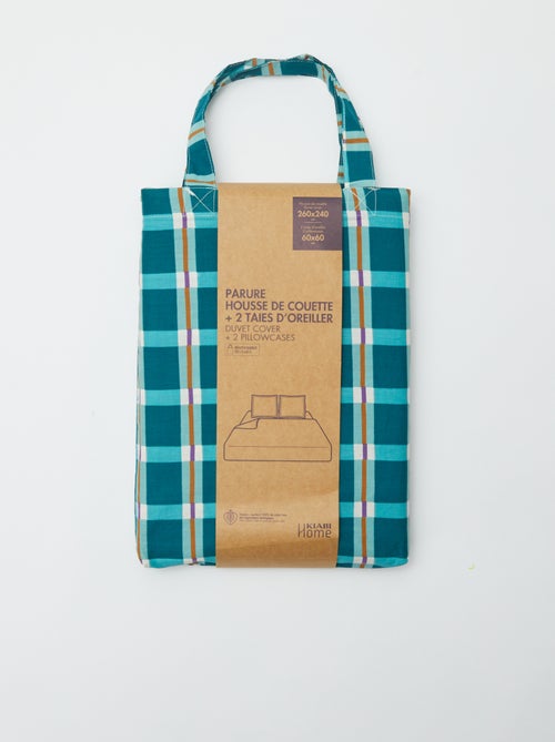 Capa de edredão + fronha de casal (260 x 240 cm) de algodão - Kiabi Home - Kiabi