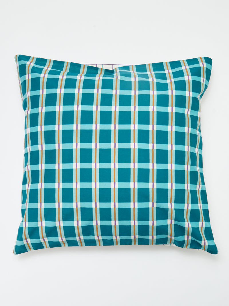 Capa de edredão + fronha de casal (260 x 240 cm) de algodão - Kiabi Home VERDE - Kiabi