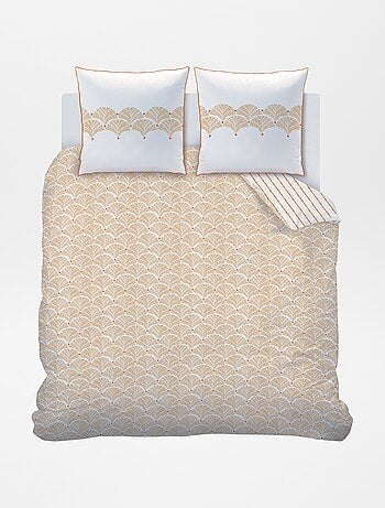 Capa de edredão + fronha de casal reversível