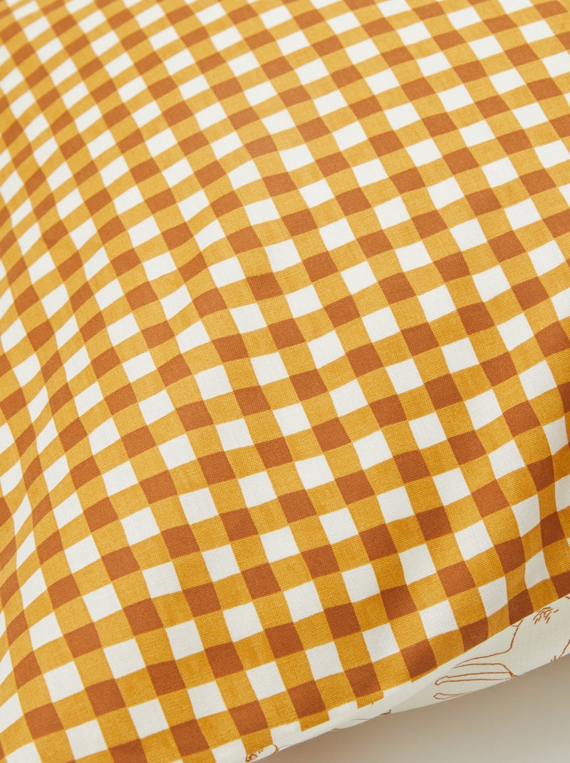 Capa de edredão + fronha de solteiro (140 x 200cm) em algodão - Kiabi Home VERDE - Kiabi