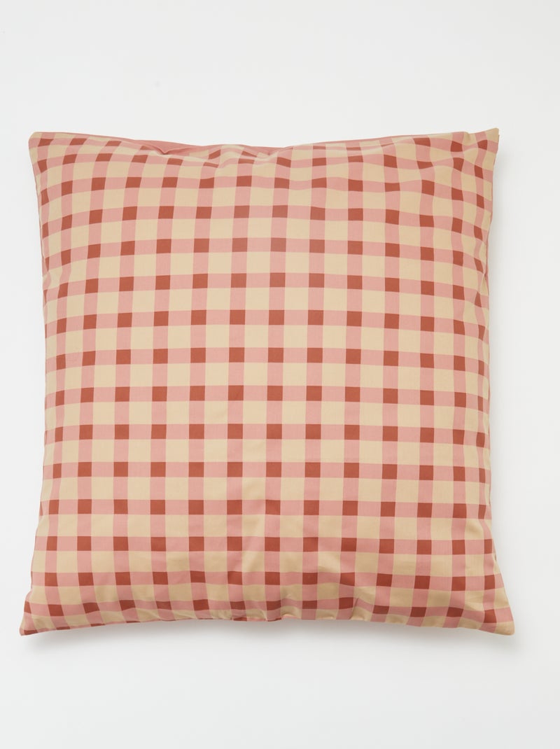 Capa de edredão + fronha de solteiro (140 x 200cm) em gaze de algodão - Kiabi Home ROSA - Kiabi