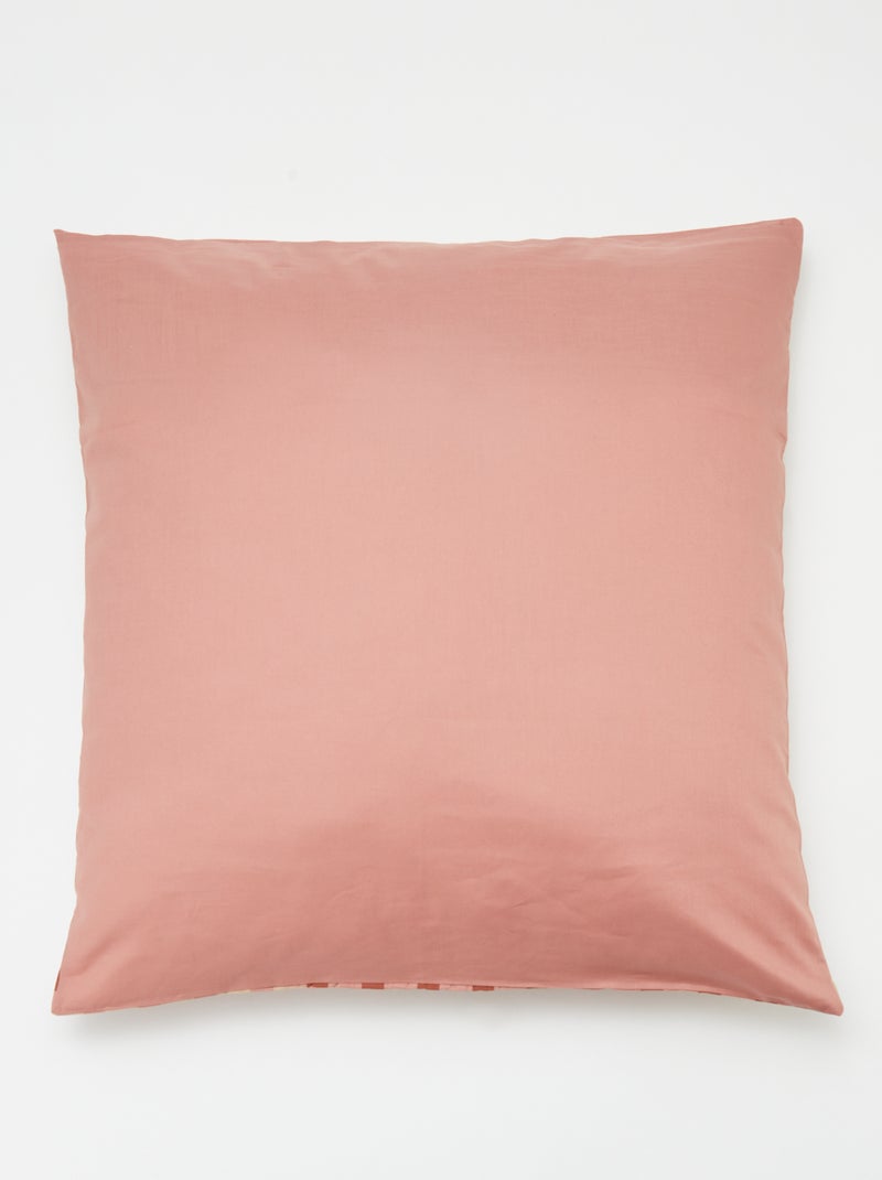 Capa de edredão + fronha de solteiro (140 x 200cm) em gaze de algodão - Kiabi Home ROSA - Kiabi