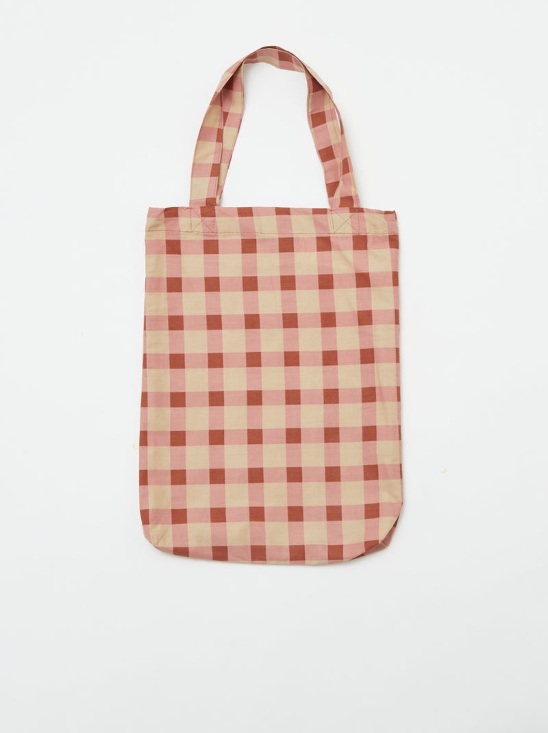 Capa de edredão + fronha de solteiro (140 x 200cm) em gaze de algodão - Kiabi Home ROSA - Kiabi