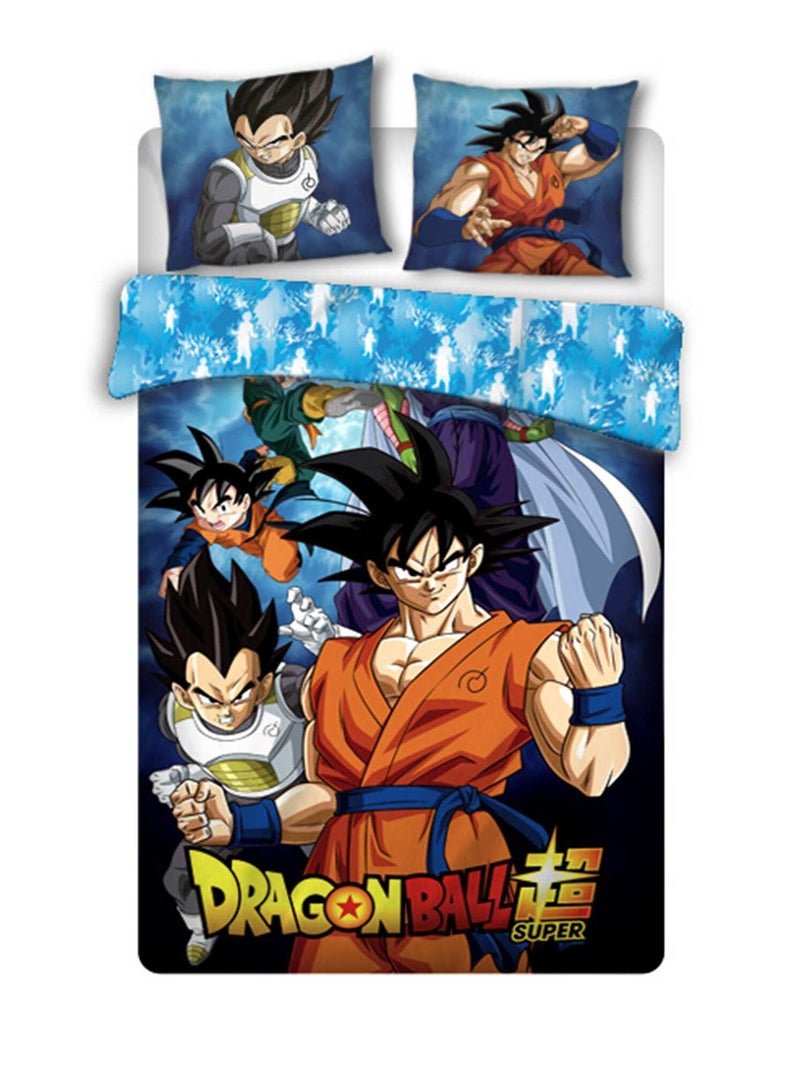 Capa de edredão + fronha de solteiro 'Dragon Ball' Azul - Kiabi