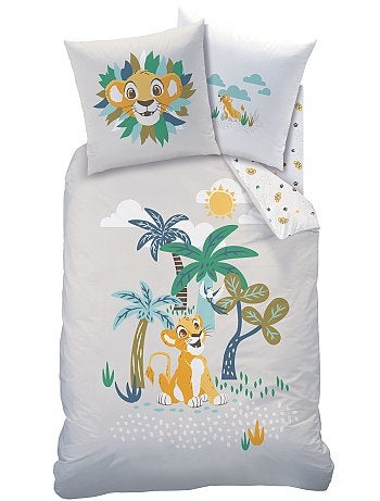 Capa de edredão + fronha de solteiro 'O Rei Leão' - Kiabi