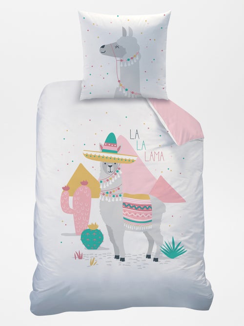 Capa de edredão + fronha de solteiro reversível - Kiabi