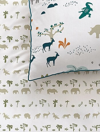 Capa de edredão + fronha de solteiro reversível