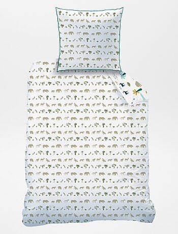 Capa de edredão + fronha de solteiro reversível