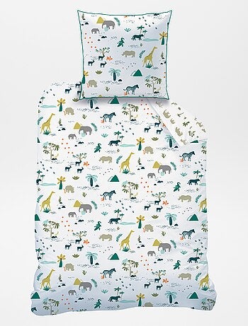 Capa de edredão + fronha de solteiro reversível