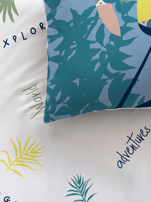 Capa de edredão + fronha de solteiro reversível - Kiabi