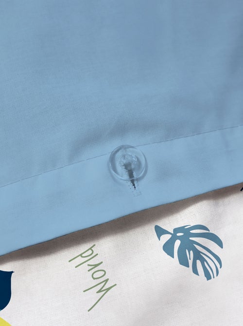 Capa de edredão + fronha de solteiro reversível - Kiabi