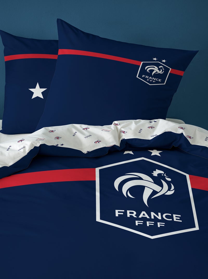 Capa de edredão + fronha 'Equipa de França' - Solteiro Azul Marinho - Kiabi