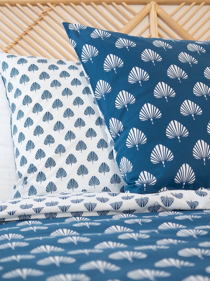 Capa de edredão + fronha estampada  - Casal AZUL - Kiabi