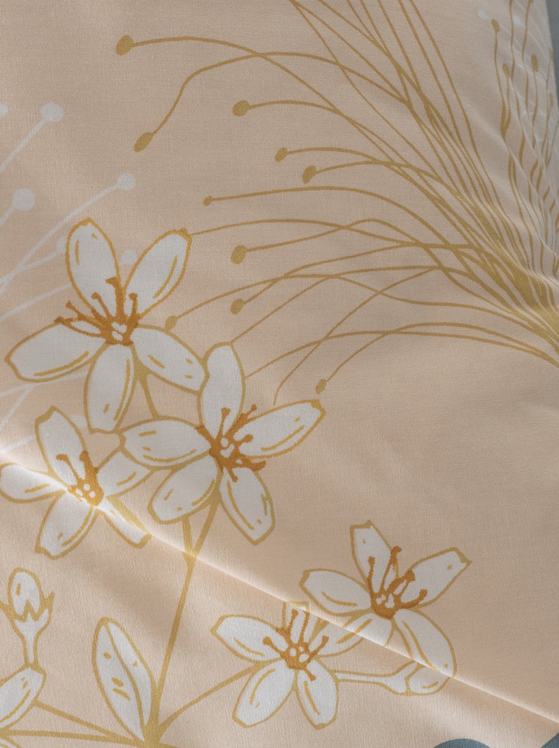 Capa de edredão + fronha floridas  - Casal ROSA - Kiabi