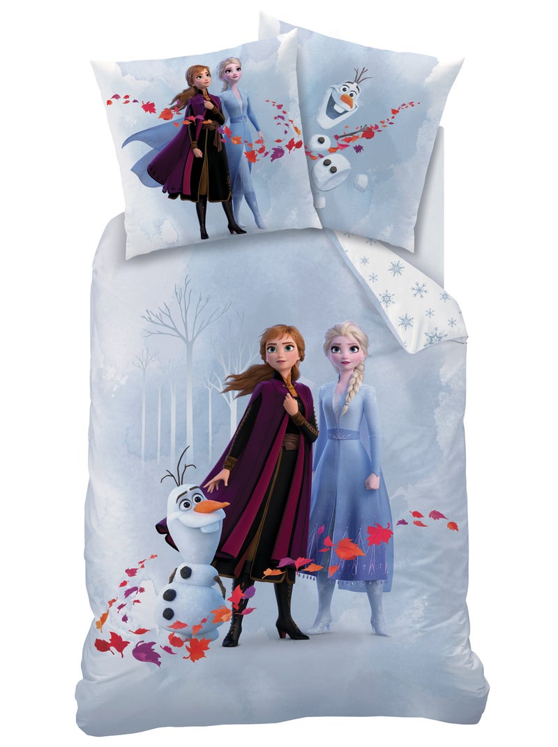 Capa de edredão + fronha 'Frozen' - Solteiro Azul - Kiabi
