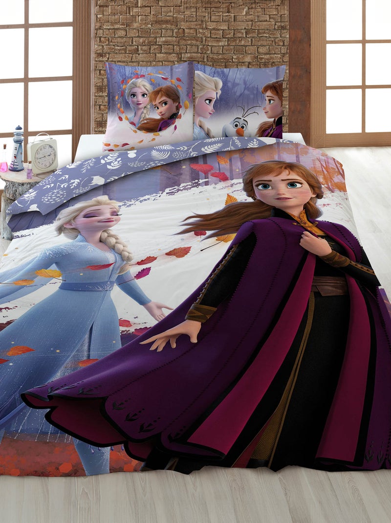 Capa de edredão + fronha 'Frozen' - Solteiro BRANCO - Kiabi