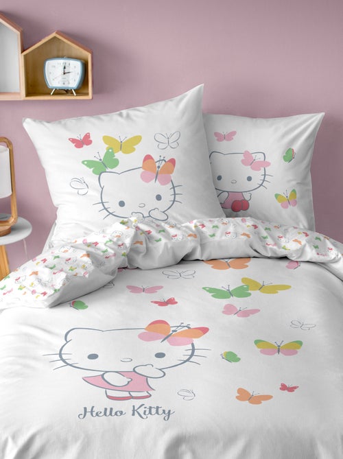 Capa de edredão + fronha 'Hello Kitty' - Solteiro - Kiabi