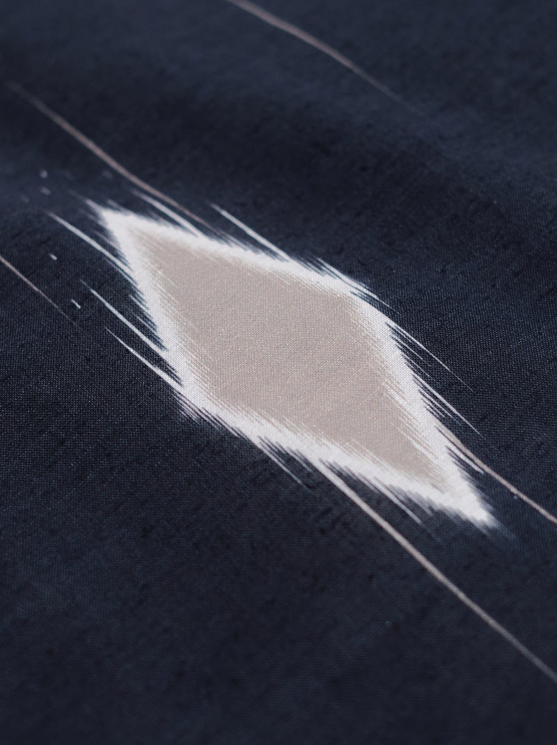 Capa de edredão + fronha 'ikat' - Casal Estampado Preto - Kiabi