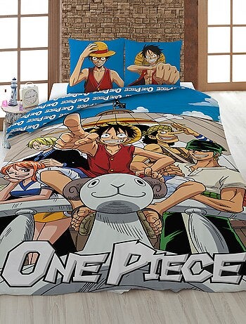 Capa de edredão + fronha 'One Piece' - Solteiro