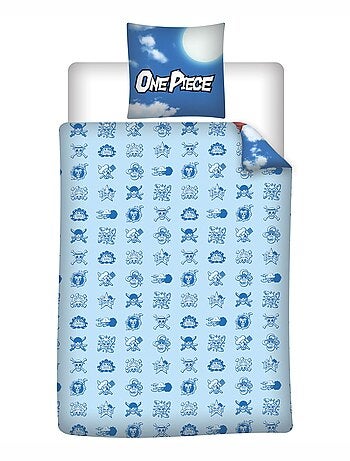 Capa de edredão + fronha 'One Piece' - Solteiro