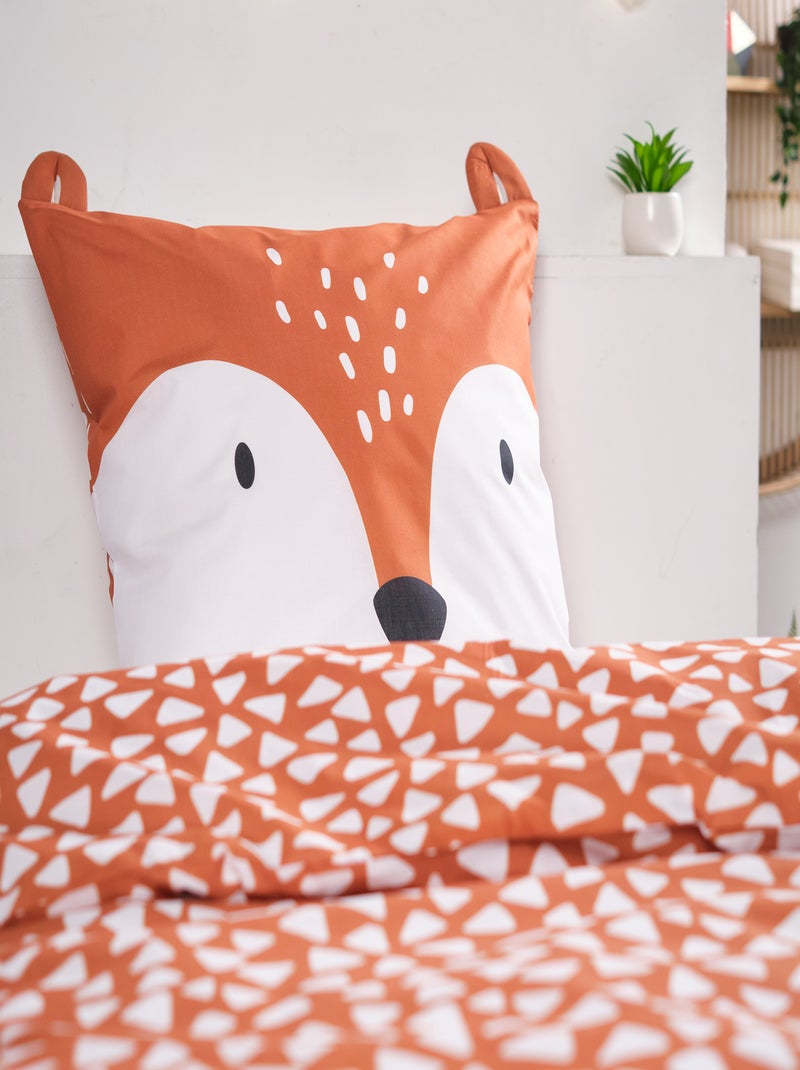 Capa de edredão + fronha 'Raposa' - Solteiro AMARELO - Kiabi