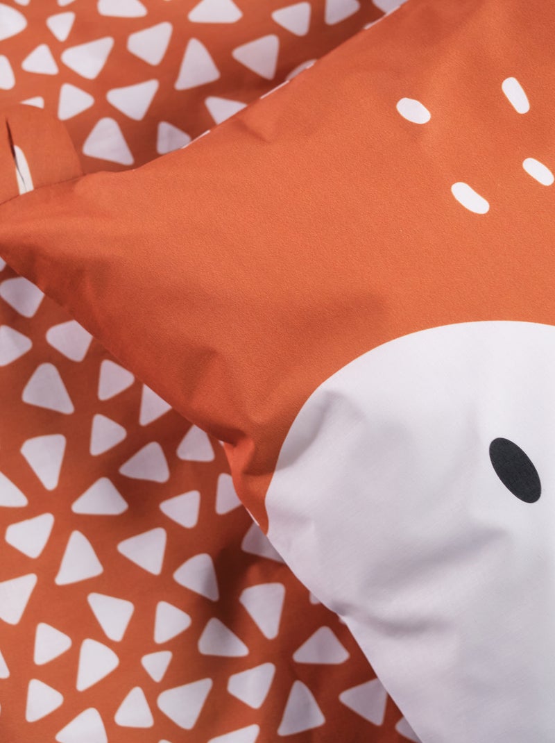 Capa de edredão + fronha 'Raposa' - Solteiro AMARELO - Kiabi