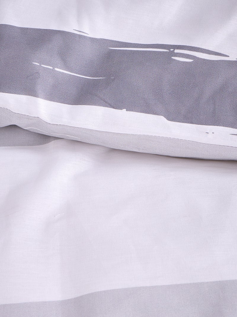 Capa de edredão + fronha reversível - Casal CINZA - Kiabi