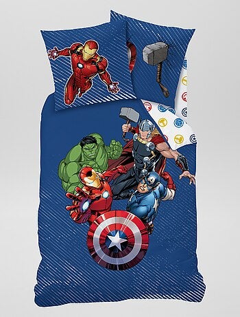 Capa de edredão + fronha 'Vingadores' - Solteiro