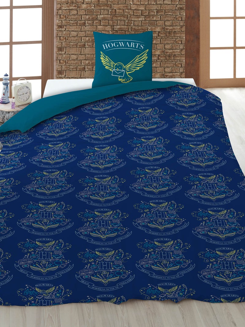 Capa de edredão 'Harry Potter' 140x200 cm Azul - Kiabi
