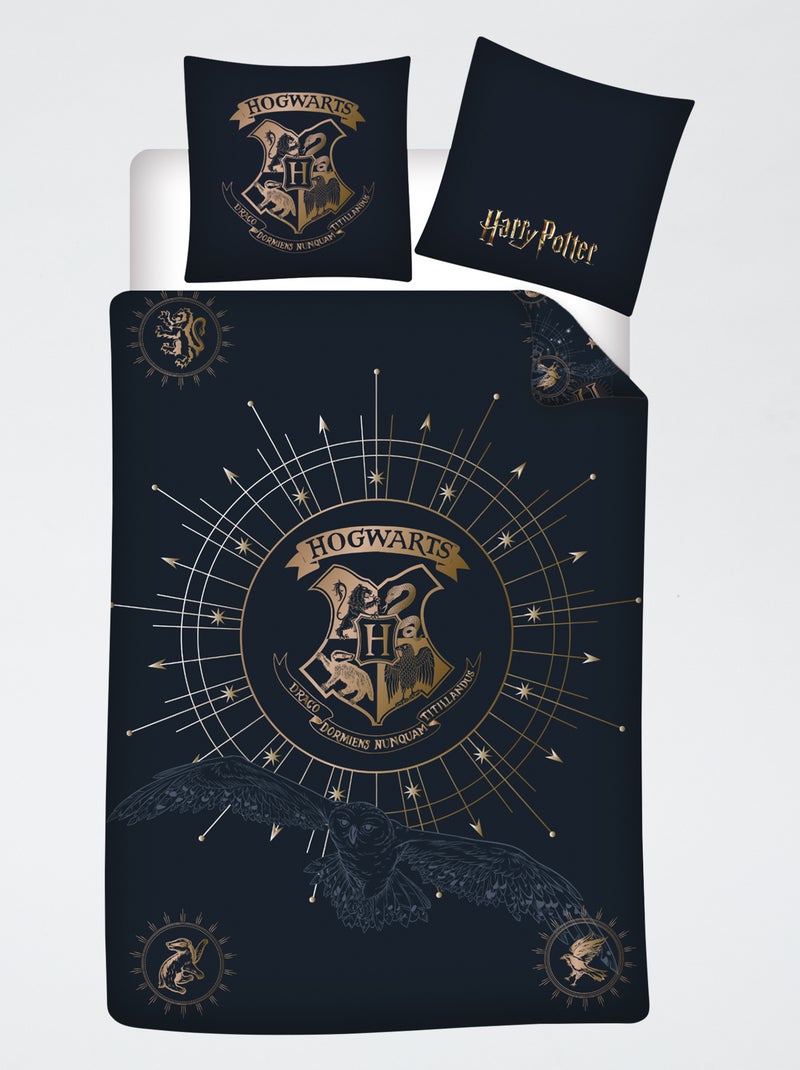 Capa de edredão 'Harry Potter' 140x200 cm com fronhas Azul - Kiabi
