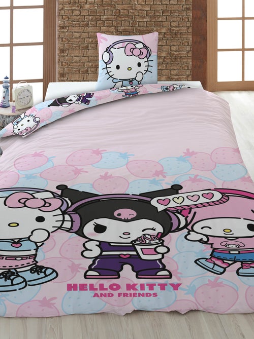 Capa de edredão 'Hello Kitty' 140x200 cm com fronhas - Kiabi
