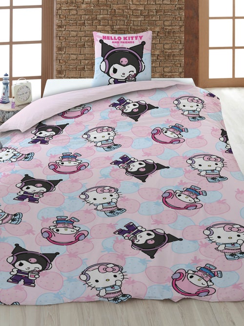 Capa de edredão 'Hello Kitty' 140x200 cm com fronhas - Kiabi