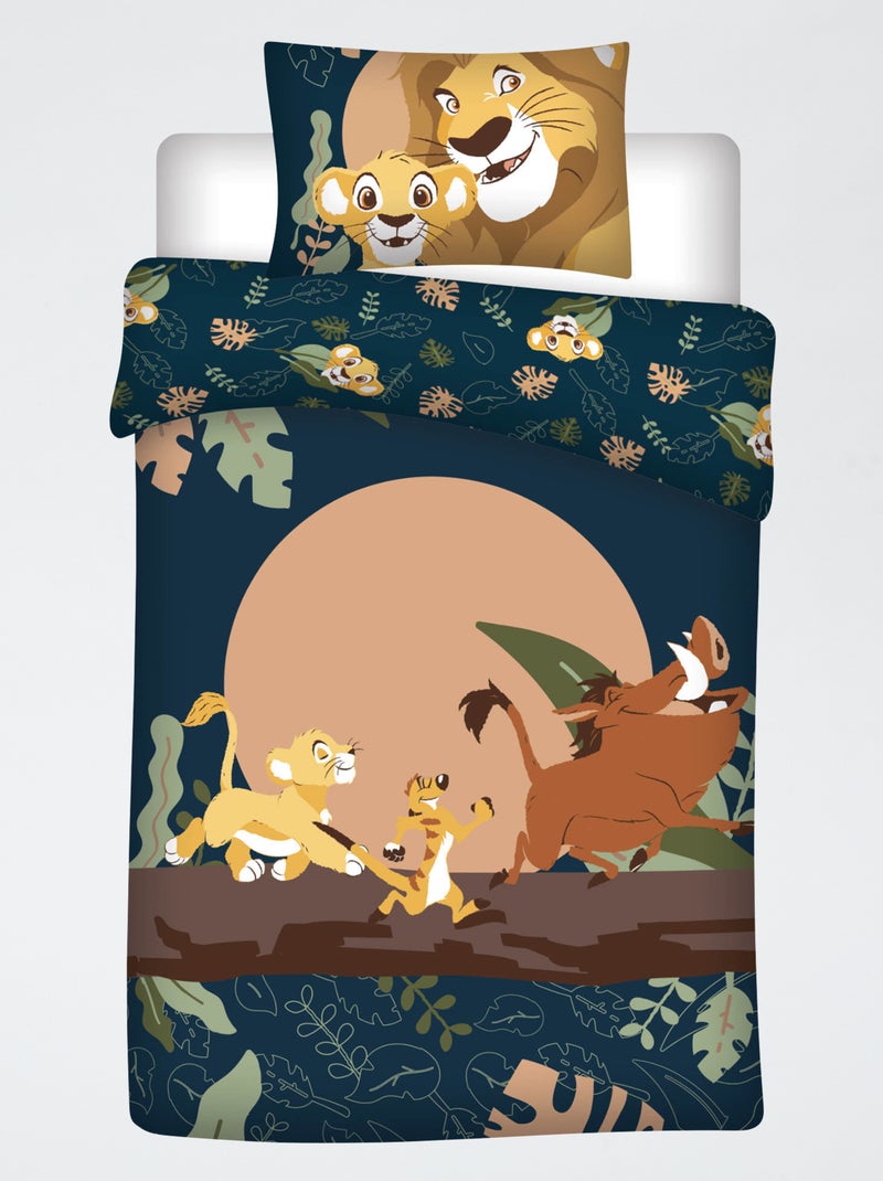 Capa de edredão 'O Rei Leão' 140x200 cm com almofadas Amarelo - Kiabi