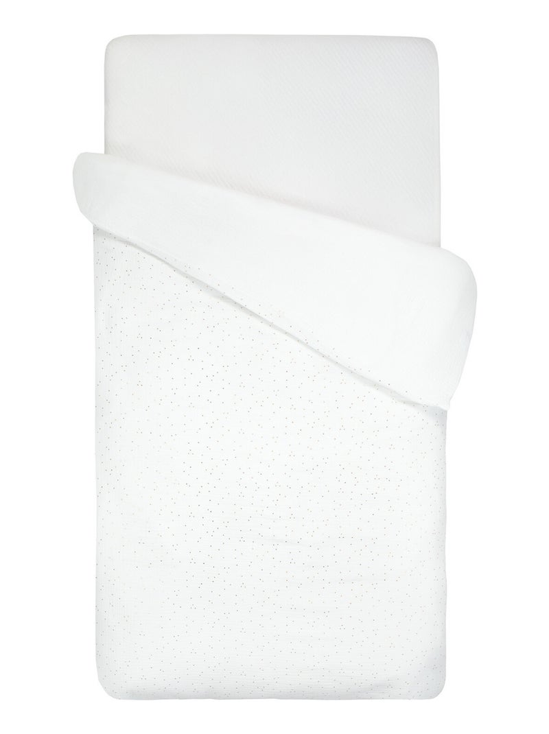 Capa de edredão para bebé em gaze de algodão | sevira kids Branco Dourado - Kiabi
