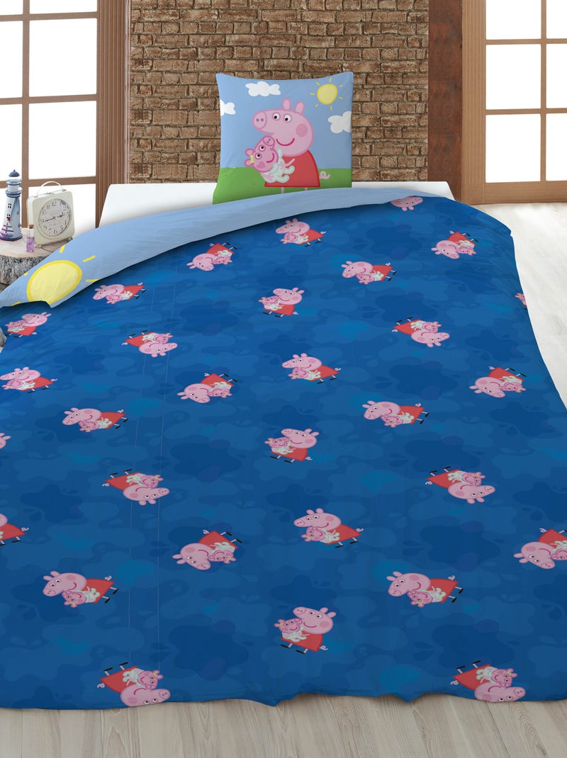 Capa de edredão 'Peppa Pig' com fronha 140x200cm Branco - Kiabi