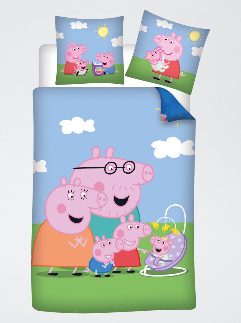 Capa de edredão 'Peppa Pig' com fronha 140x200cm Branco - Kiabi