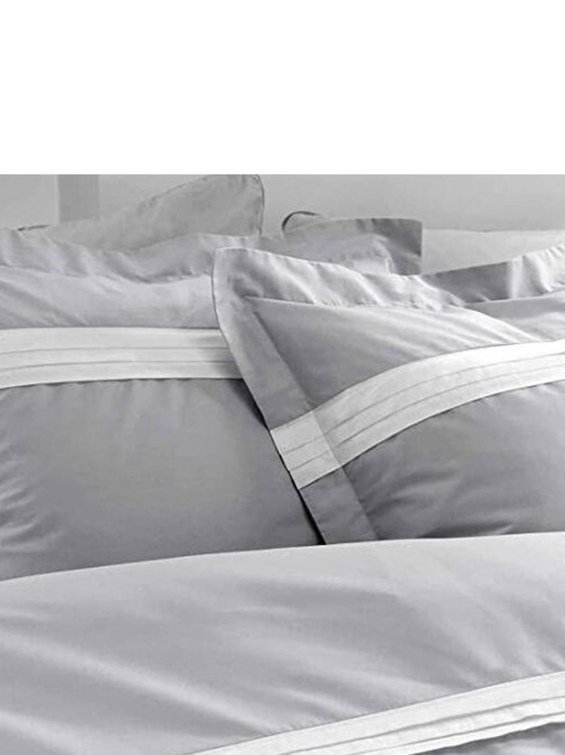 Capa de edredão percal de algodão promo linge Cinza - Kiabi