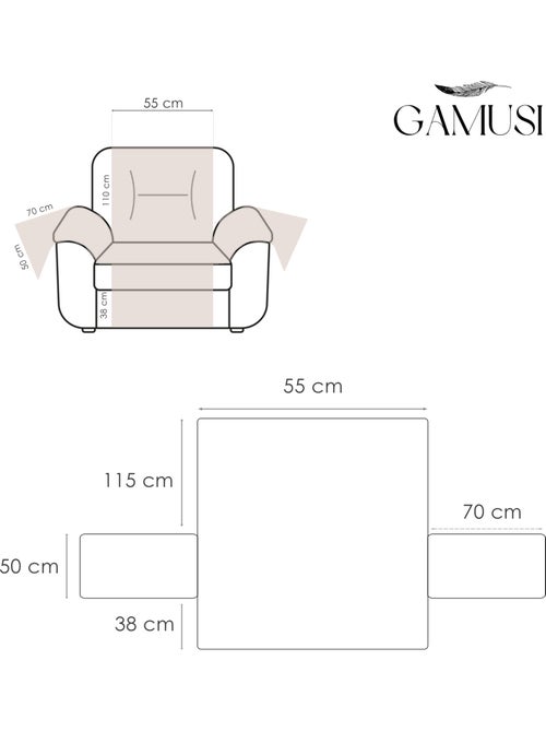 Capa de sofá de 1 lugar com elástico ajustável - Gamusi. - Kiabi