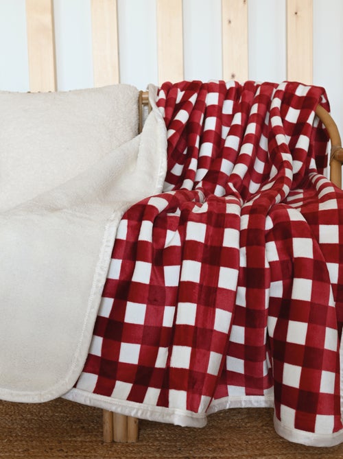 Capa de sofá e de cama de lã em xadrez - Kiabi Capa de sofá e de cama de lã em xadrez - Kiabi