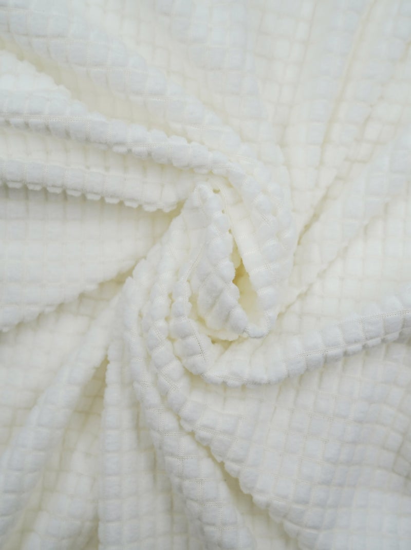 Capa para cadeira poliéster gaufré douceur d'intérieur Branco - Kiabi