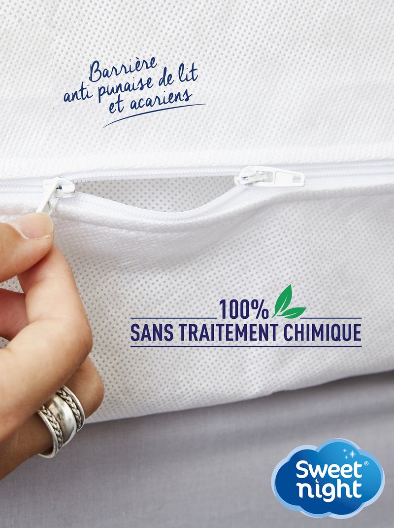 Capa para colchão antipercevejos de cama BRANCO - Kiabi