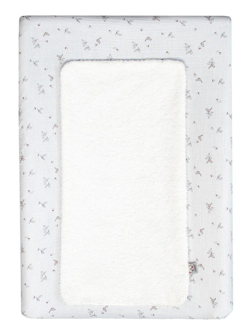 Capa para colchão de muda bebê + tapete de gaze de algodão | sevira kids Branco - Kiabi