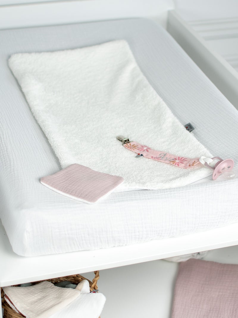 Capa para colchão de muda bebé + tapete em gaze de algodão | sevira kids Branco - Kiabi