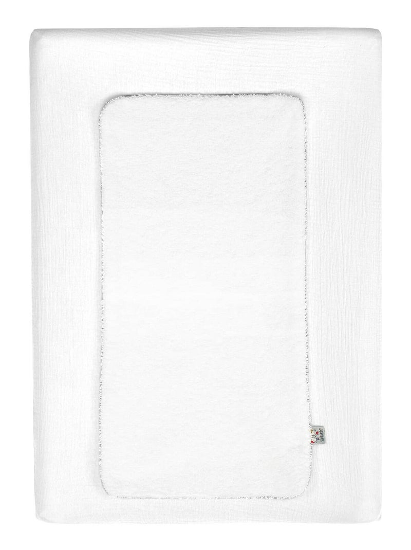Capa para colchão de muda bebé + tapete em gaze de algodão | sevira kids Branco - Kiabi