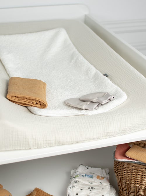 Capa para colchão de muda bebé + tapete em gaze de algodão | sevira kids - Kiabi Capa para colchão de muda bebé + tapete em gaze de algodão | sevira kids - Kiabi