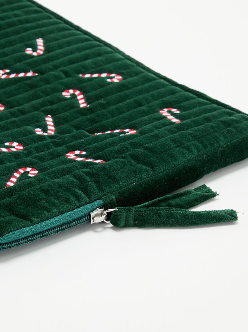 Capa para computador 36x25 cm - Natal Verde - Kiabi