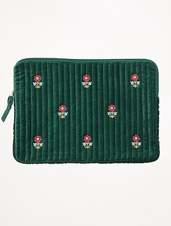 Capa para computador 'Kiabi x Painvin' em veludo de algodão