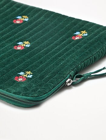 Capa para computador 'Kiabi x Painvin' em veludo de algodão